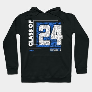 Class of 2024 Urban Streetwear // Graduation Class of '24 Blue Hoodie